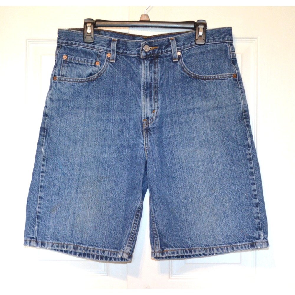 Levi's 550 Denim Shorts Relaxed Fit Mens Size 34 Waist 35"  Inseam 9.5"